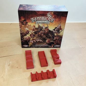 Insert / Rangement Rouge Zombicide: Black Plague – Jeu non inclus