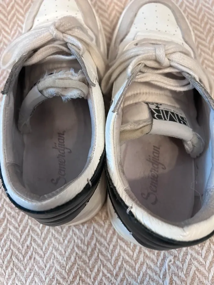 Basket Semerdjian taille 38 blanc et noir - photo numéro 5