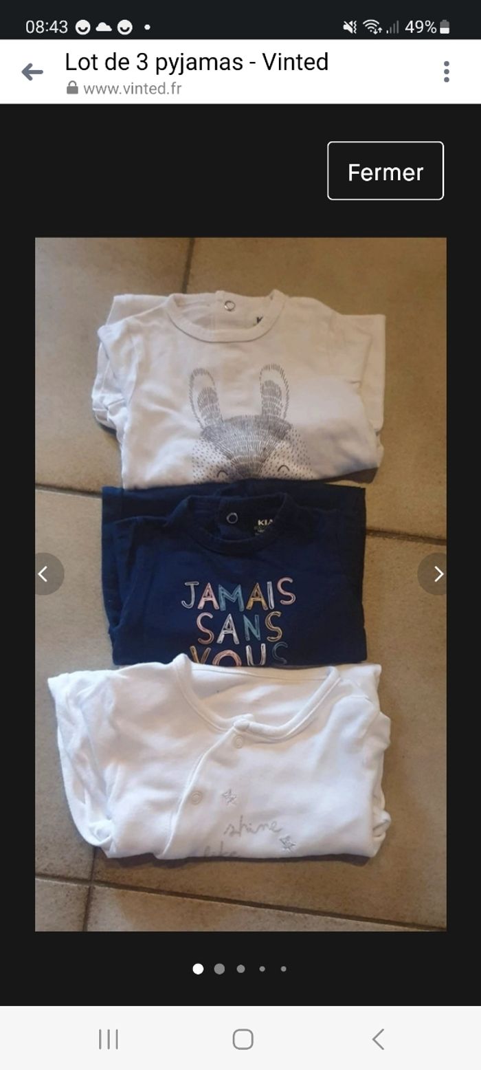 Lot de 3 pyjamas