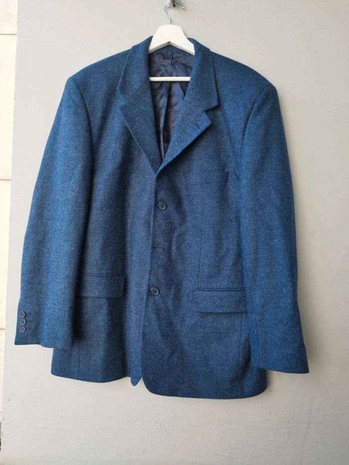 Veste de costume bleu Shetland taille 54