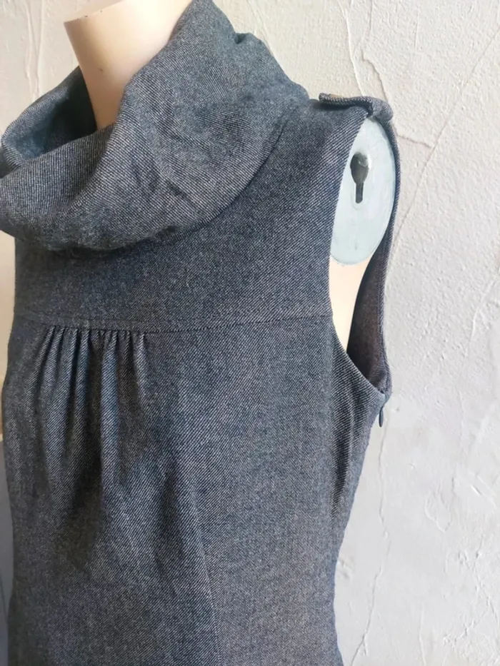 Robe grise élégante à col roulé Taille 38 - photo numéro 4