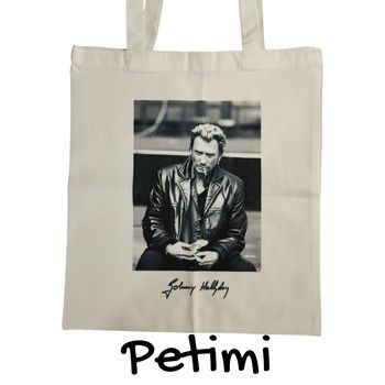 Tote bag sac cabas Johnny Hallyday 