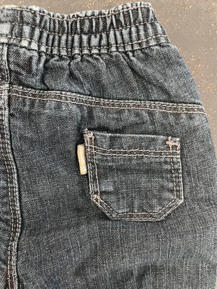 Ensemble garçon teeshirt manches longues à rayures Kiabi et jeans Obaïbi taille 1 mois - photo numéro 6