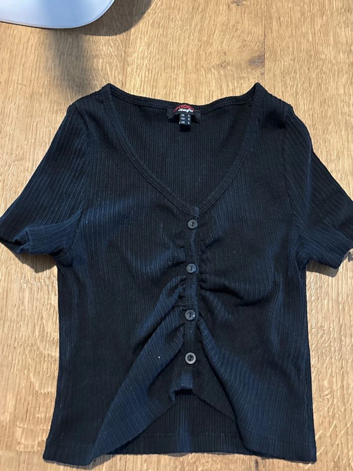 3 petits crop top côtelés courts noir et blanc - photo numéro 5