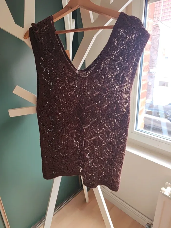Haut en maille crochet promod