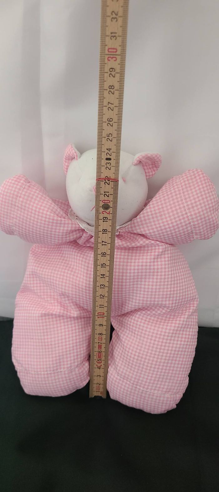 Doudou ours rose vichy SIMPSON TRADING - photo numéro 2