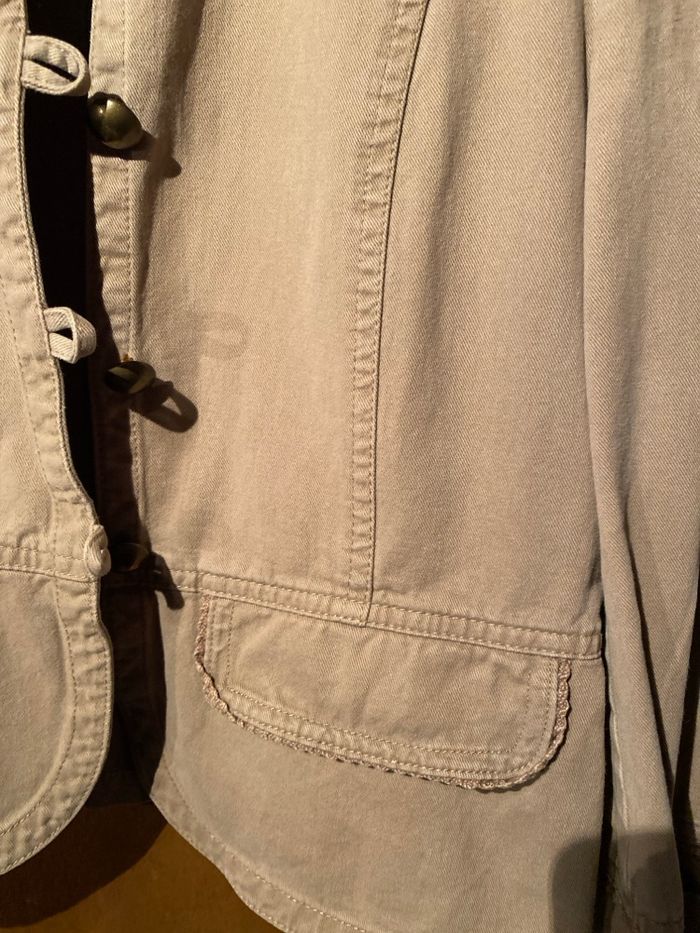 Veste légère en coton style tissu jean - photo numéro 4