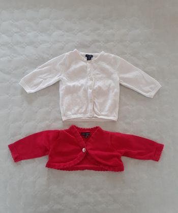 Lot de 2 gilets taille 3 mois