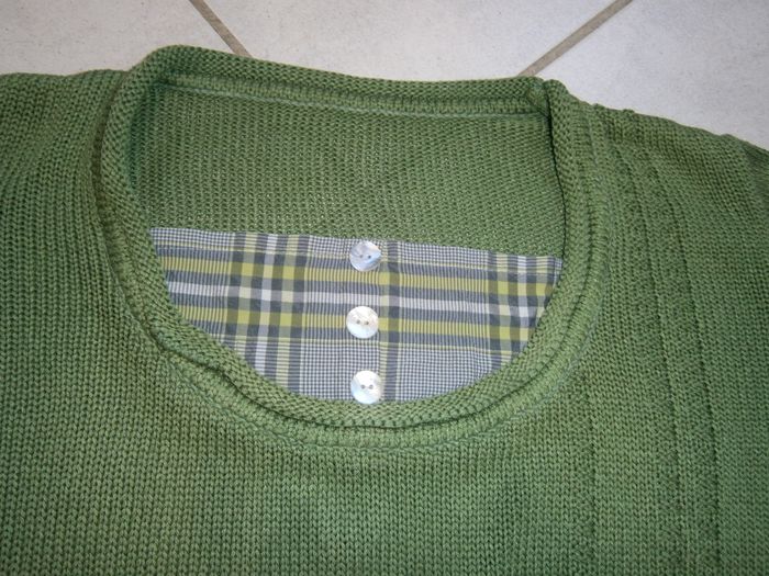 Pull fin ML vert Taille 40/L - photo numéro 2