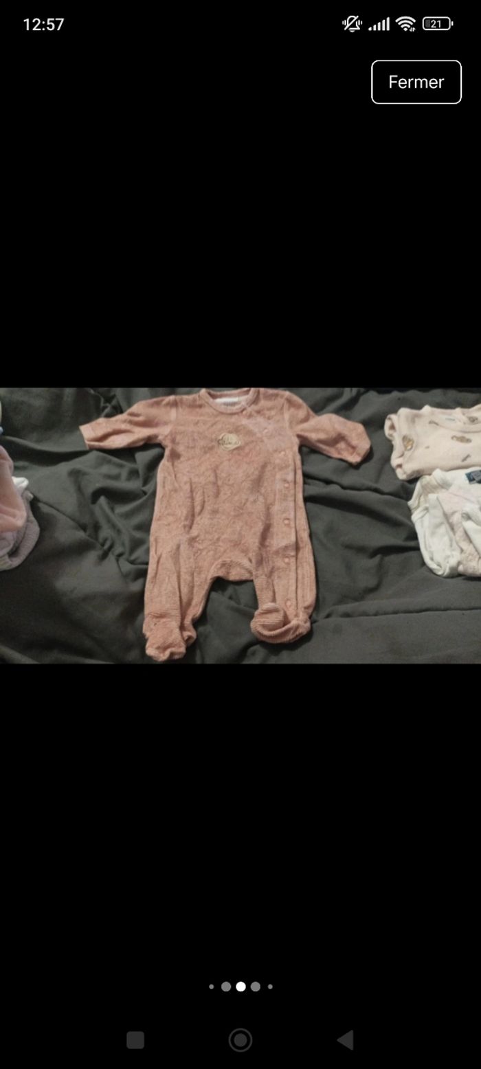 Lot de pyjama bébé fille taille 1 mois - photo numéro 8