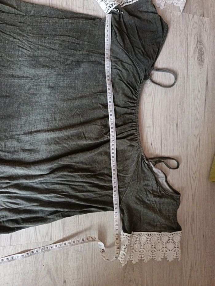 Haut top tunique dentelle femme épaule dénudées taille 42 XL a 44 XXL - photo numéro 7