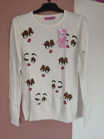 Pull blanc girly