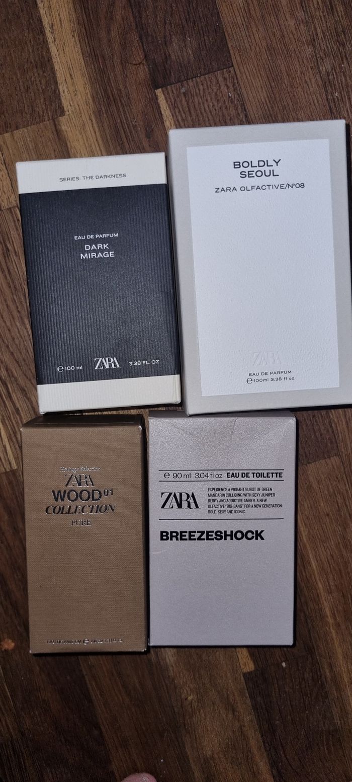 4 parfums  zara  homme à 60e