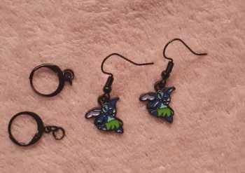 Boucles d'oreilles Stitch – crochet OU anneau au choix