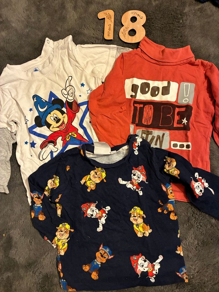 Lot tee shirt manches longues