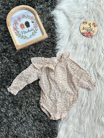 Body en plumetis à fleurs Zara 3 mois