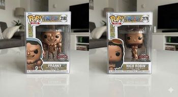 Funko pop ! OnePiece édition limité bronze Nico Robin & Franky neuf 