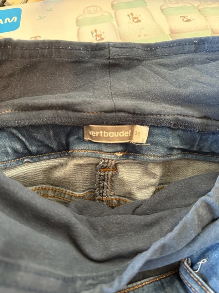 👖 Jeans Vertbaudet Femme Enceinte - Taille 38 - Très Bon État - Bleu ! - photo numéro 3
