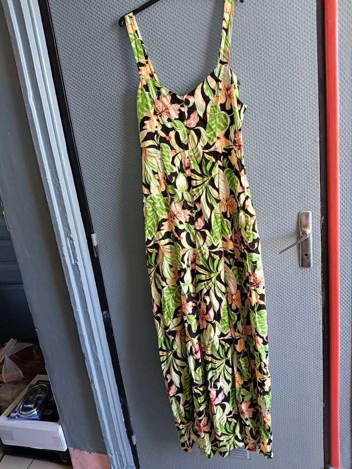 Robe longue tropicale à bretelles – Taille 3 (Popo England)
