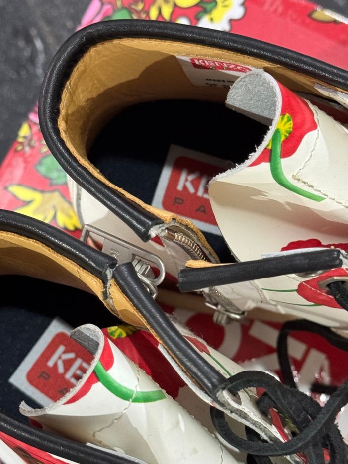 Chaussures montantes Kenzo blanches – cuir – t. 38 – Neuves – Authentiques - photo numéro 3