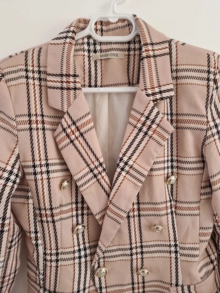 🪅 Blazer à carreaux - Taille 38 - Miss One 🪅 - photo numéro 3