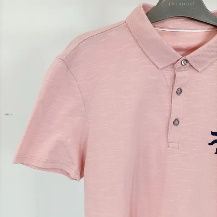 Polo Rose clair 100% coton - léger, Taille M - A398 - photo numéro 5