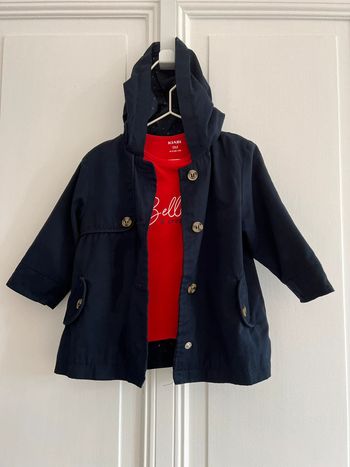 Ensemble kiabi manteau + haut ML 9 mois