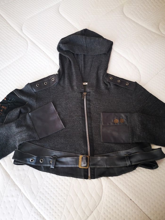 #gilet court manches longues femme taille 3