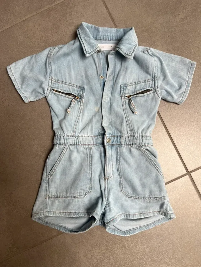 Combi short en jean Zara
