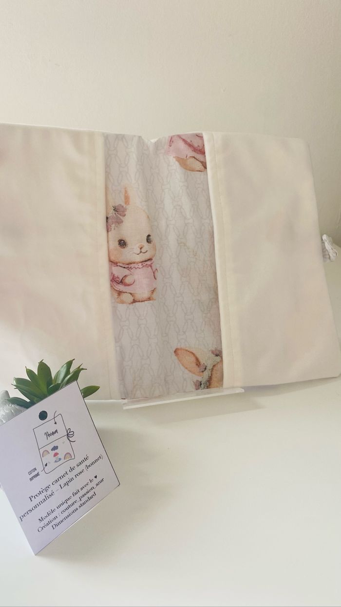 Protège carnet de santé personnalisable bébé enfant prénom bonnet - photo numéro 3