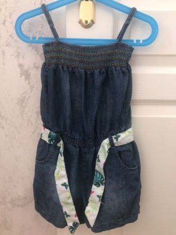 Combishort jeans avec ceinture