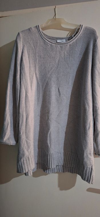 Pull gris brillant