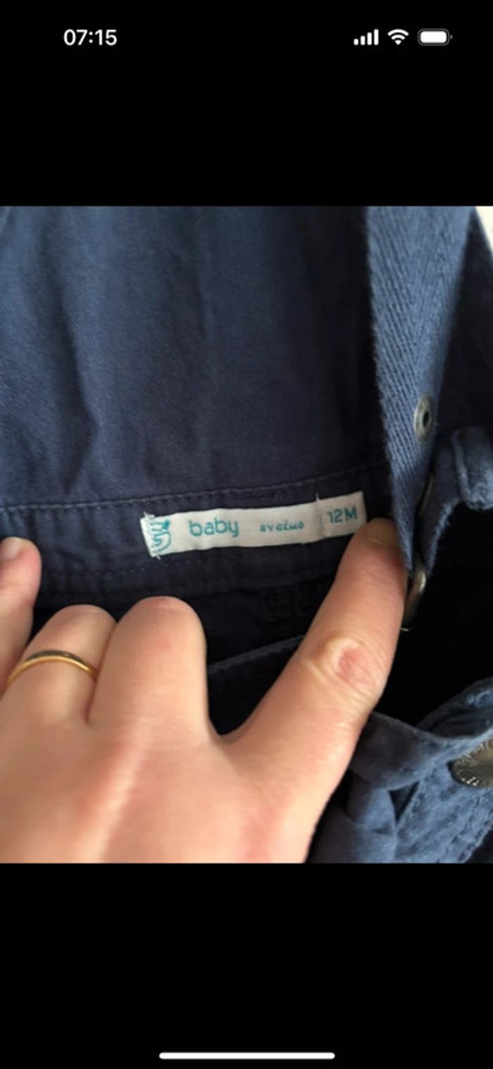 Salopette short gemo taille 12 mois - photo numéro 3