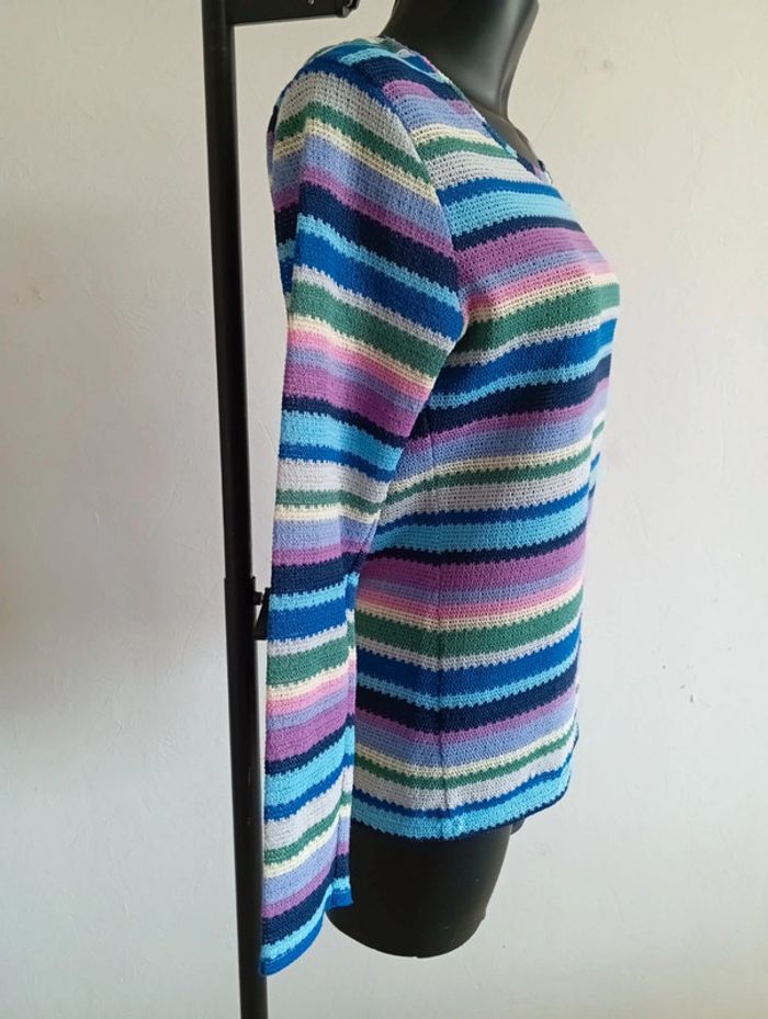 Pull léger multicolore - photo numéro 3