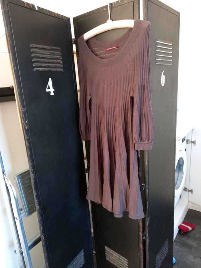 Robe manches 3/4, gris foncé, Comptoir des Cotonniers, Taille 1