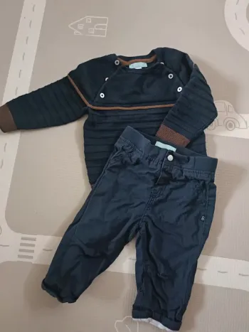 Ensemble pull + pantalon obaibi 12 mois