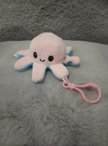 Porte clés peluche - Pieuvre poulpe réversible