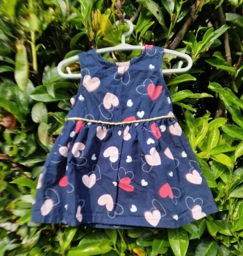 Robe Coeur,  Fille 12 mois Inextenso