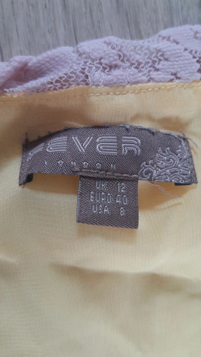 Blouse jaune et dentelle t.40 - photo numéro 7