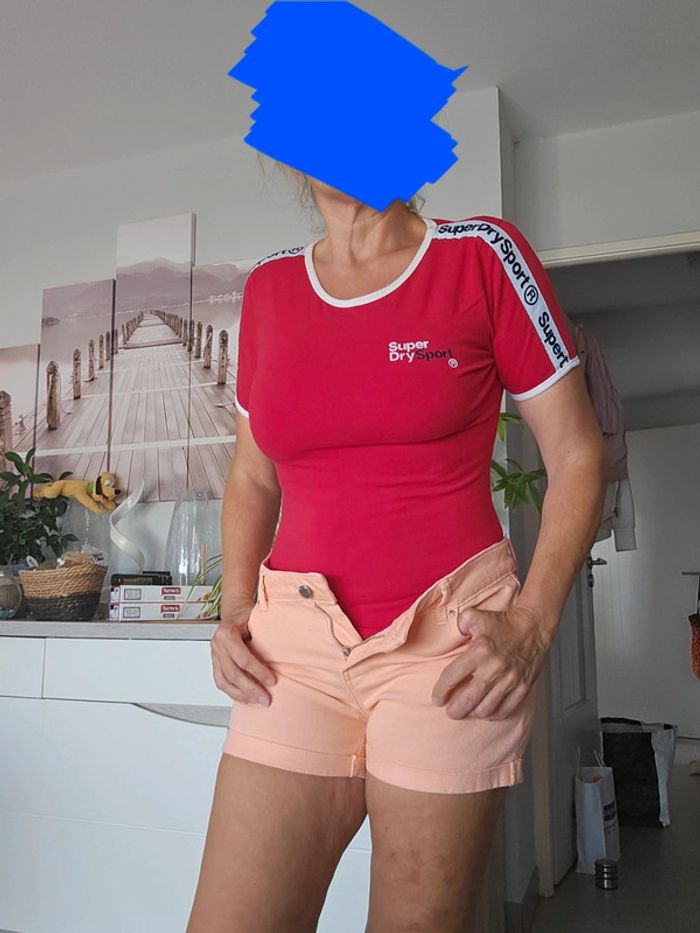 Body rouge Superdry taille 38 - photo numéro 2