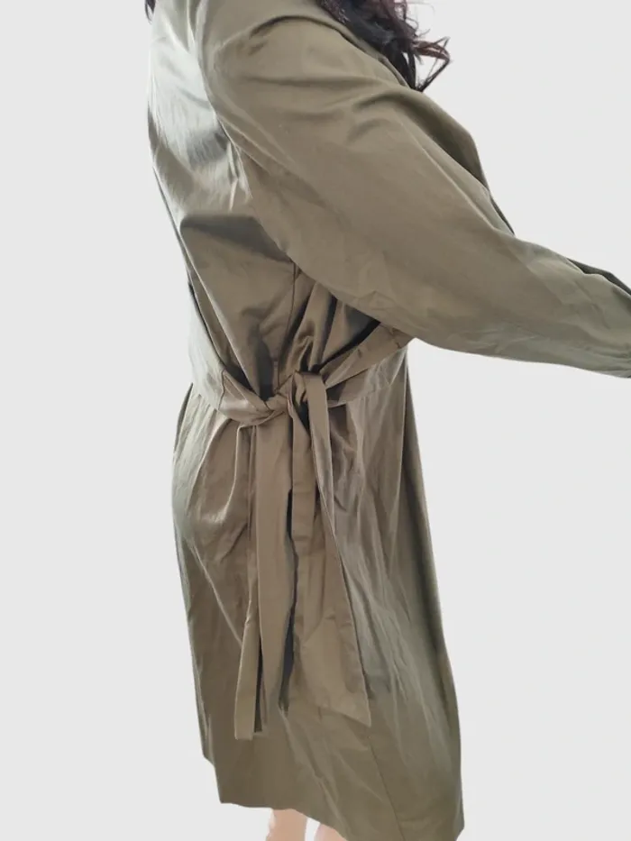 Robe longue Zara kaki taille L - Parfaite pour l'automne ! - photo numéro 4