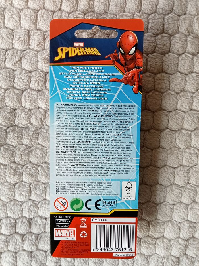 Stylo lampe de poche spiderman - photo numéro 4