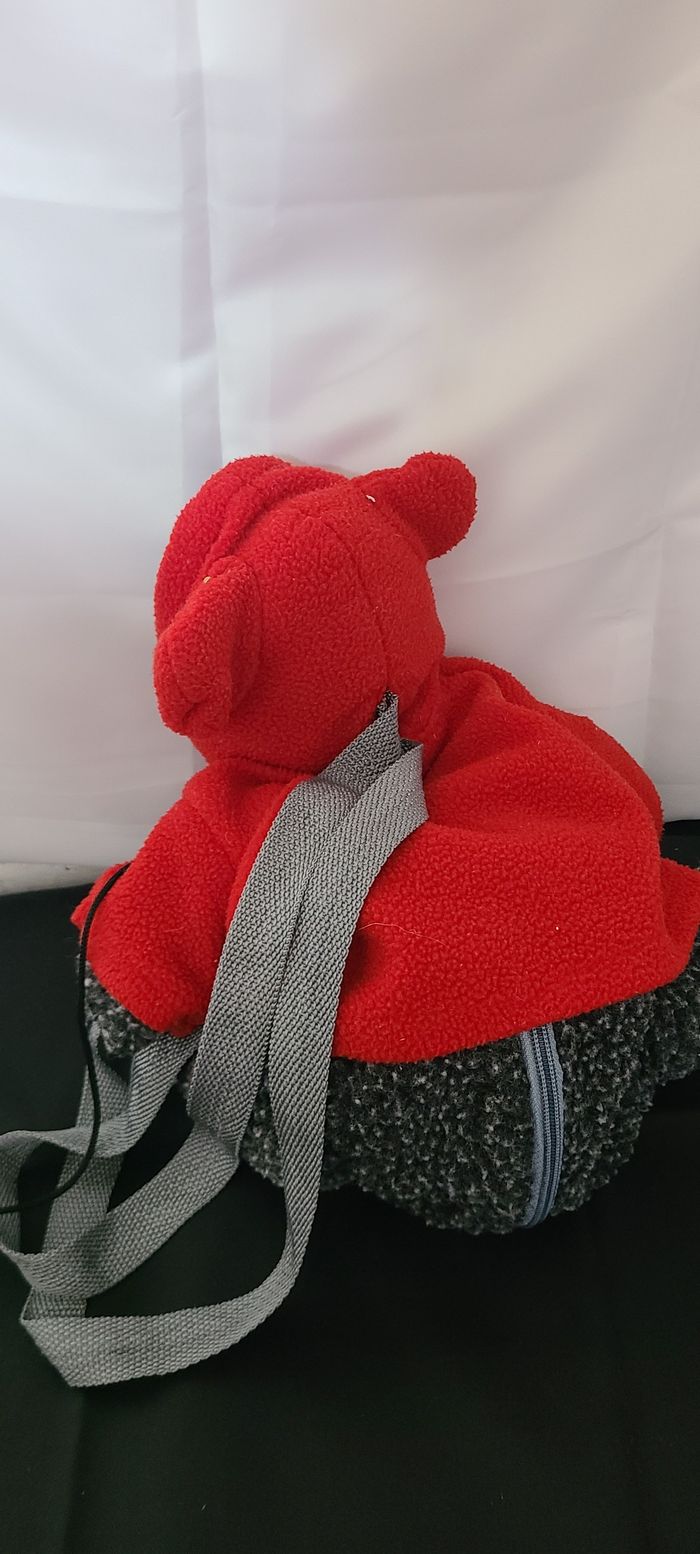 Ours sac à dos ou range pyjama gris - photo numéro 2