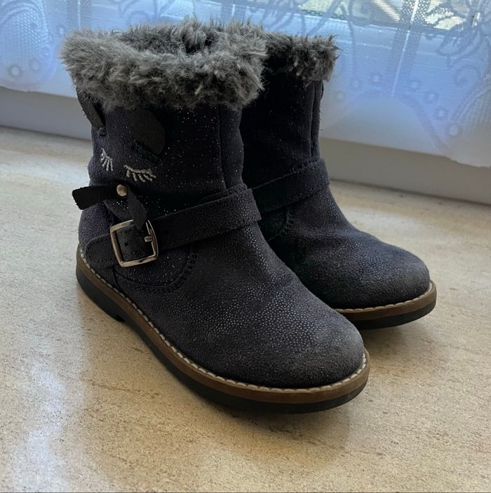 Bottes bleu foncé à paillettes - photo numéro 3