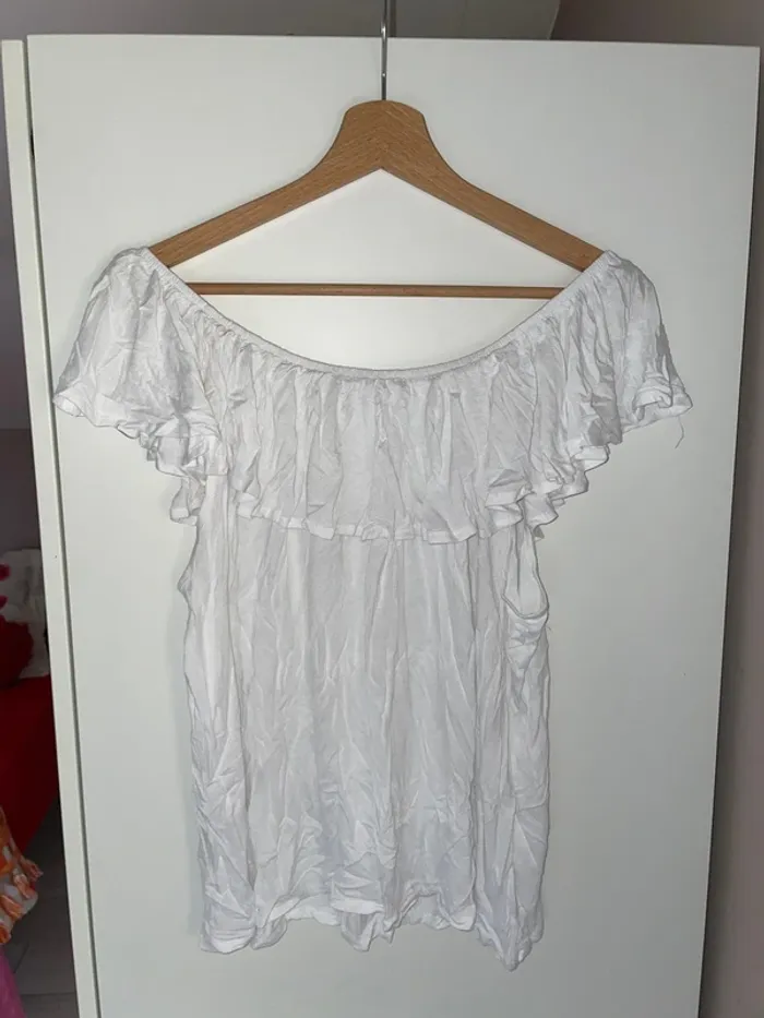 Haut blanc H&M L - photo numéro 3