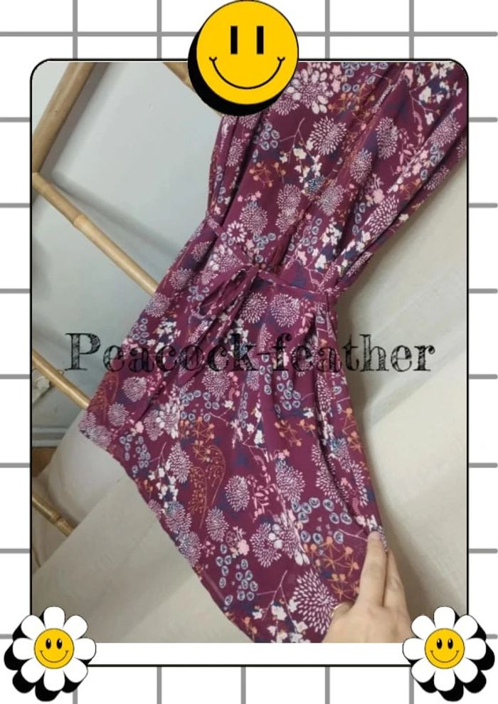 Robe fleurie bordeaux 40 la halle - photo numéro 3