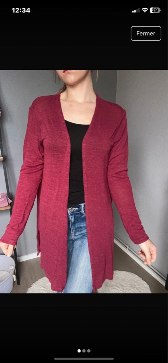 Gilet bordeaux h&m taille m