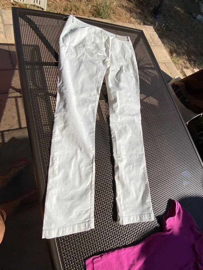 Pantalon Ikks blanc w32 idéal 42 stretch - photo numéro 4