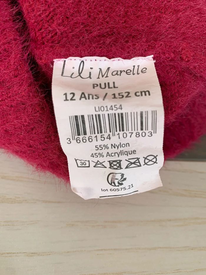 Pull « Winter Mood » fuchsia Lili Marelle 12 ans neuf - photo numéro 6