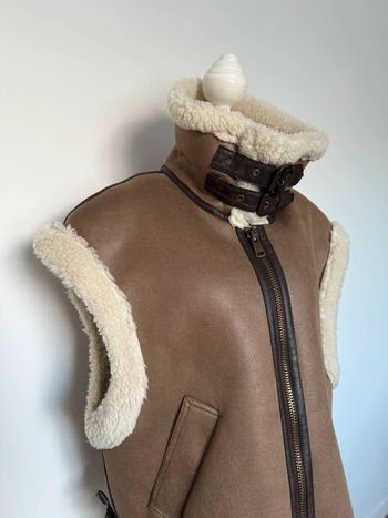 Veste vest manches Zara mouton polaire abrigo bombardier Chaleco borregito Weste mit Teddyfell